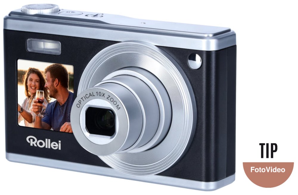 Rollei Compactline 10x/ 20 MPix/ 10x zoom/ 2,8 LCD/ 1080p video/ Černý 10300