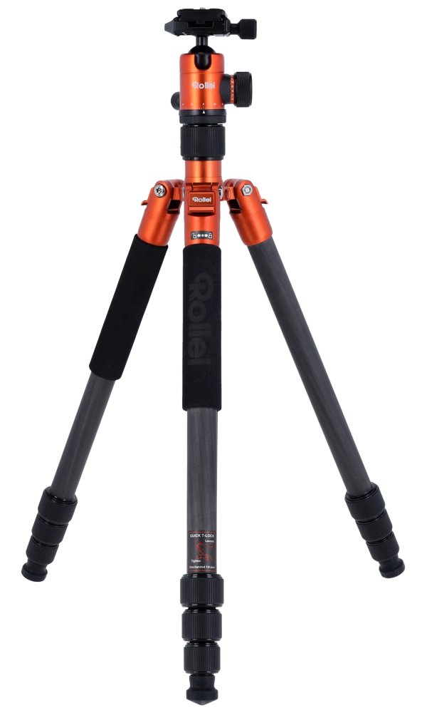 Rollei Stativ C5i Karbon/ 22610/ Zátěž 8kg/ Vytažený 157,5 cm/ Karbon/ Oranžový 22692