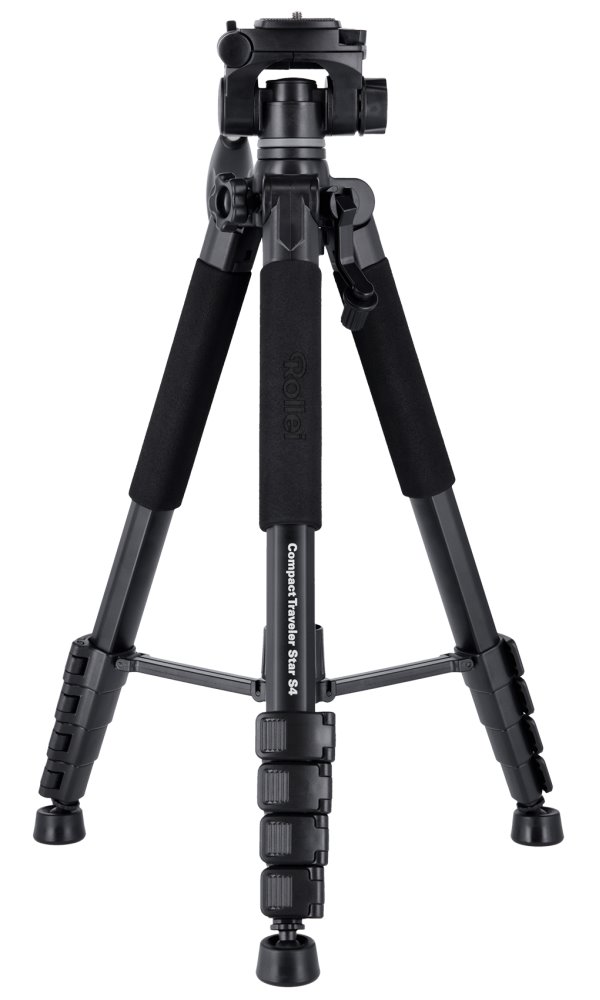 Rollei Stativ Compact Traveler Star S4 / Zátěž 5kg/ Vytažený 160cm/ Černý 23148