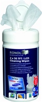 RONOL Zvlhčené čistiace utierky na LCD/TFT 50ks + 50ks suche