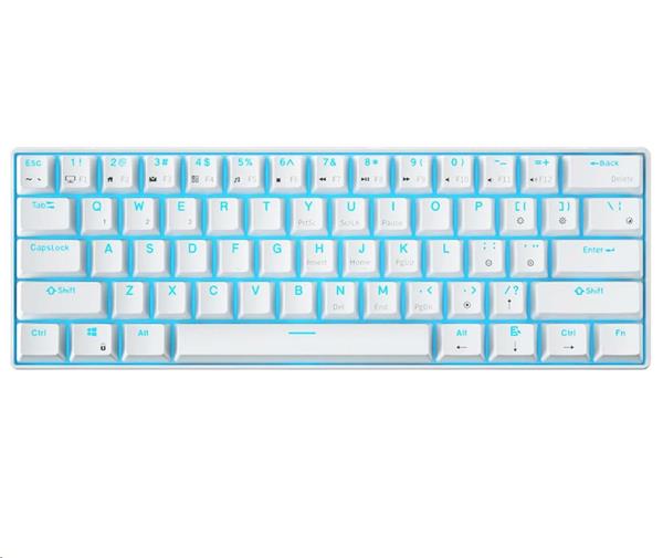 ROYAL KLUDGE RK61 White Gaming Keyboard Brown switch RK-61-WH-BRNSW-US