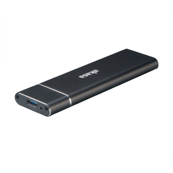 ROZBALENÉ - AKASA externí box pro M.2 SSD SATA II/III / AK-ENU3M2-02 / USB Type-C / hliníkový / černý CP10310V