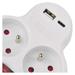 Rozbočovacia zásuvka 2×, vyp., 1×USB-A+1×USB-C, biela 8592920140000
