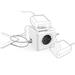 Rozbočovacia zásuvka 240V, CEE7 (vidlica)-POWERCUBE, 0.1m, ORIGINAL USB, šedá, POWERCUBE, 4 zásuvky 8718444085959