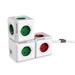 Rozbočovacia zásuvka 240V, CEE7 (vidlica)-POWERCUBE, 0.1m, ORIGINAL USB, zelená, POWERCUBE, 4 zásuv 8718444085973