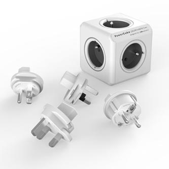Rozbočovacia zásuvka 240V, CEE7 (vidlica)-POWERCUBE, 0.1m, REWIRABLE, šedá, POWERCUBE, 5 zásuvek, v 8719186009180