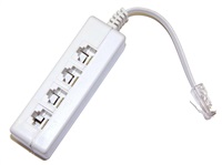Rozčtyřka RJ45, 1x8p8c/4x8p2c - telefonní