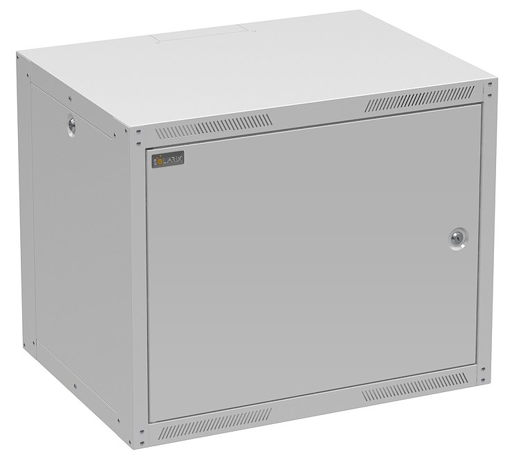 Rozvaděč nástěnný GrandN Duo 9U 450mm, dveře plech, RAL7035, GrandND-9U-645-21-G 83000382