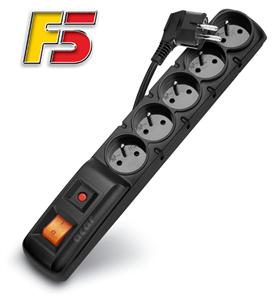 Rozvodný panel ACAR F5/3m 5x220V černý+přep.ochr. 5027121351