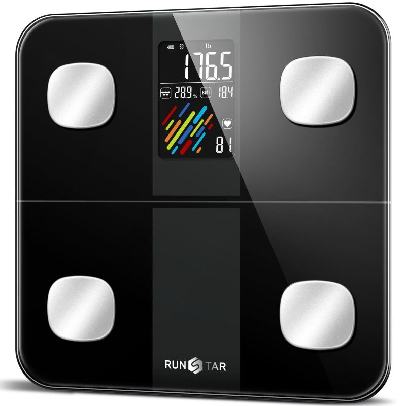 RunStar 4E SmartView Body Scale, Diagnostická osobní chytrá váha, černá (FG2019LB) 850040753448