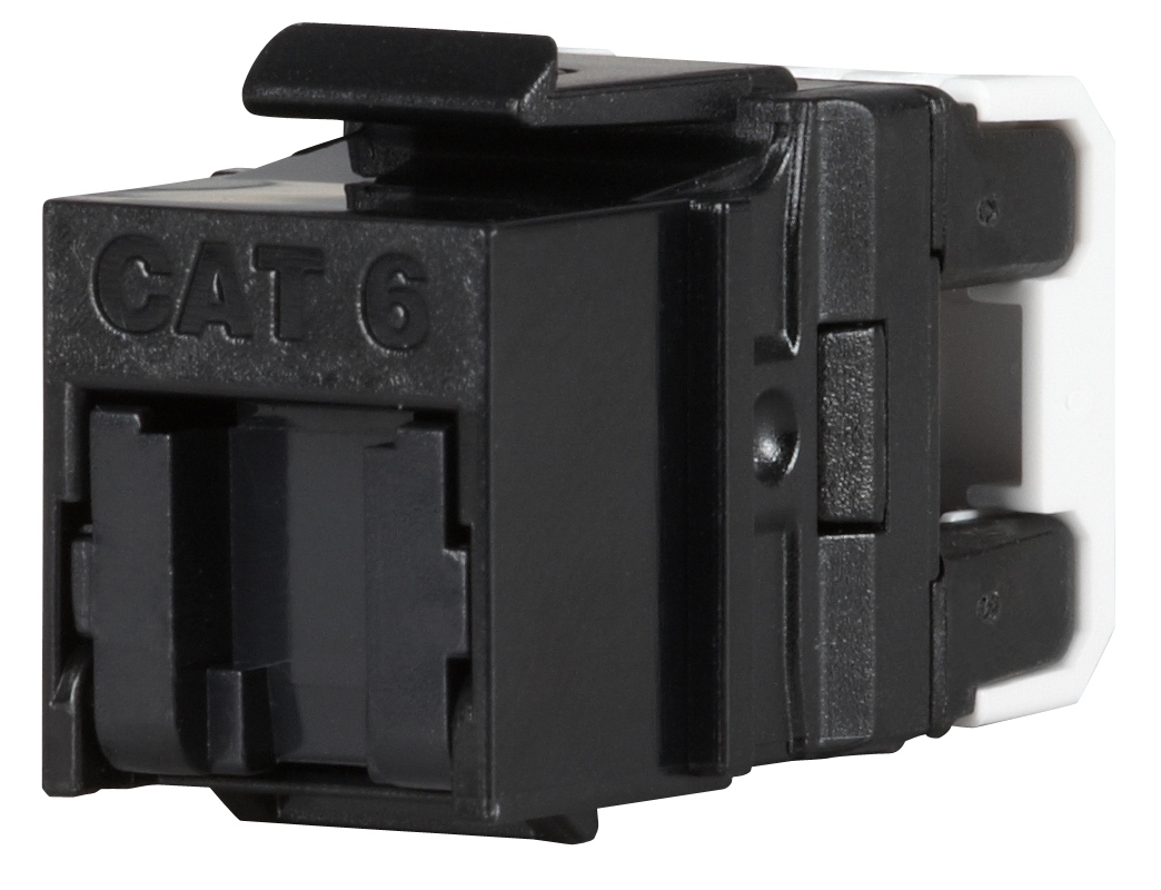 Rychlozařezávací keystone Solarix CAT6 UTP SXKJ-6-UTP-BK-NA Component Level a 4PPoE certifikace