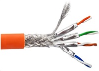 S/FTP kabel LEXI-Net, Cat6A, LS0H, B2ca-s1a,d0,a1, oranžový, 500m, cívka KLEXI66A704H-B2ca