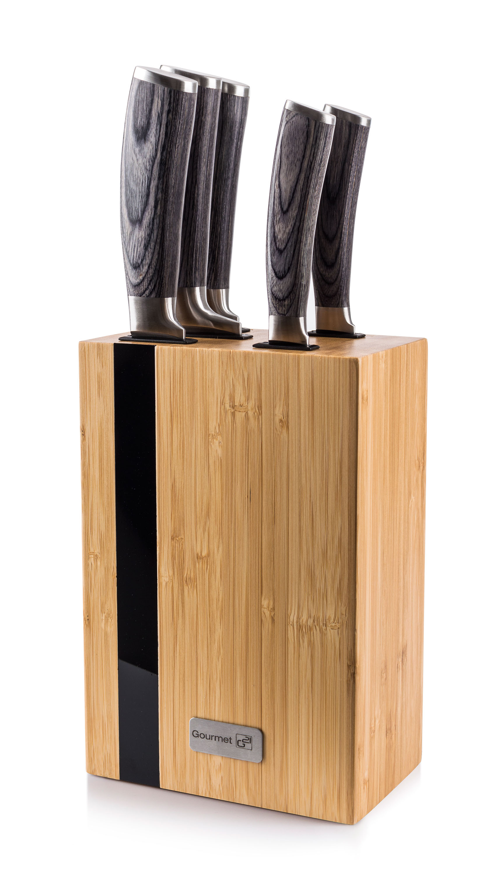 Sada nožov G21 Gourmet Rustic 5 ks + bambusový blok 6002237