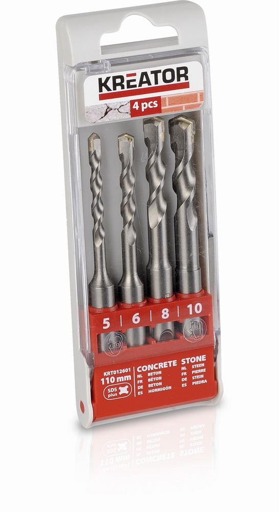 Sada vrtákov Kreator KRT012601 SDS Plus, 4ks