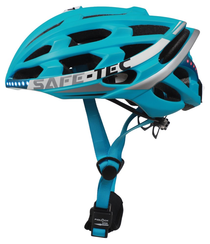 SAFE-TEC Inteligentná Bluetooth helma/ TYR 2 Turquoise S 2003-081