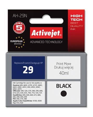 SAFEPRINT inkoust HP 51629A | č. 29 | Black | 39ml EXPACJAHP0022