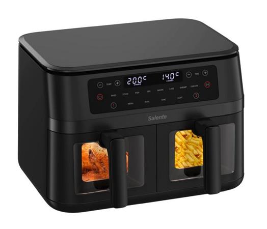 Salente DoubleAir, duální horkovzdušná fritéza, 11 l, černá DOUBLEAIR-BK