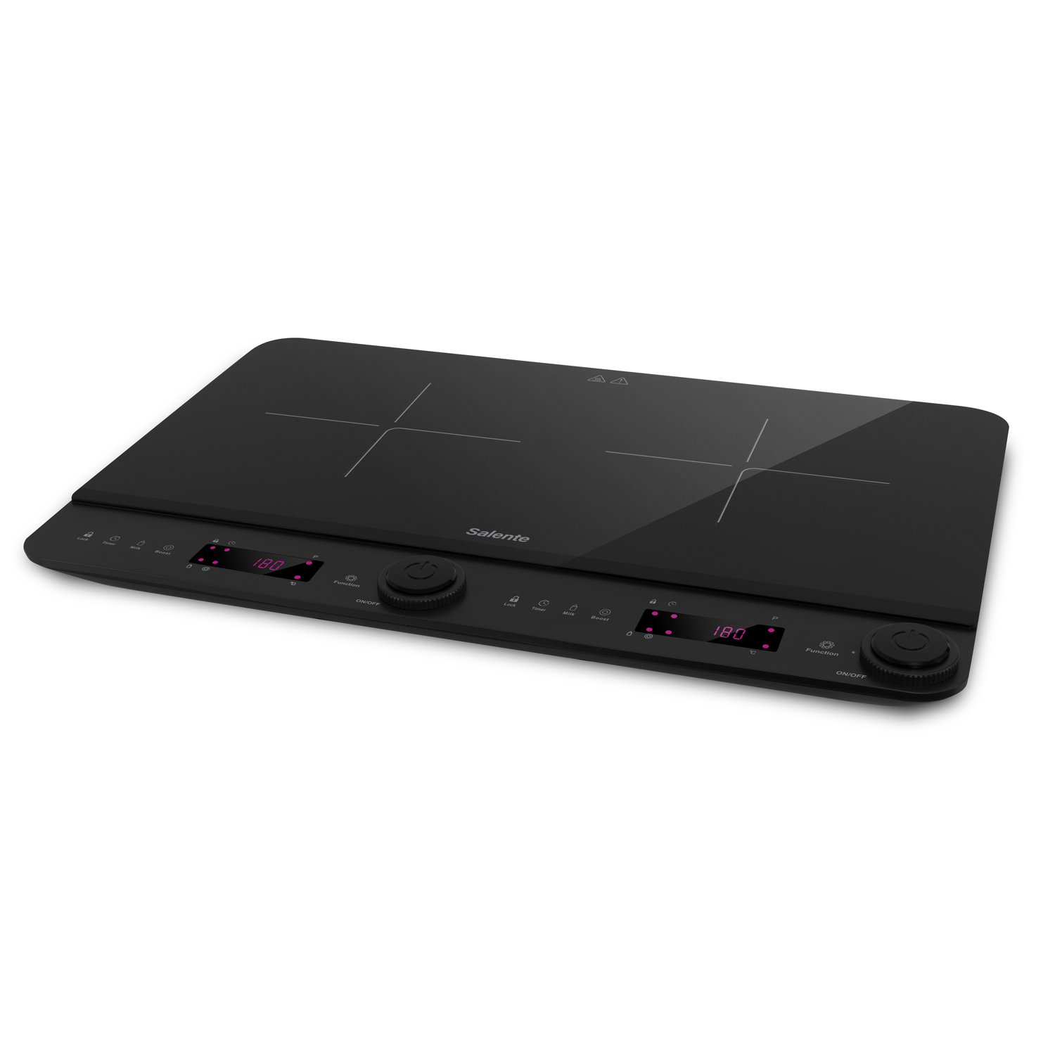 Salente InductPro2, indukční vařič, dvouoplotýnkový, černý