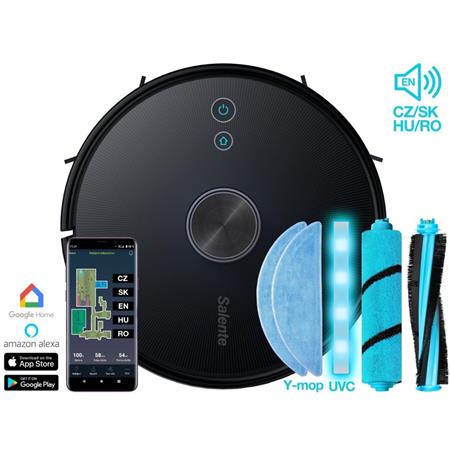 SALENTE L7, laserový robotický vysavač (stírání vodou a nabíjecí stanice), 360 st. Laser radar, ovládání hlasem RTX-L7