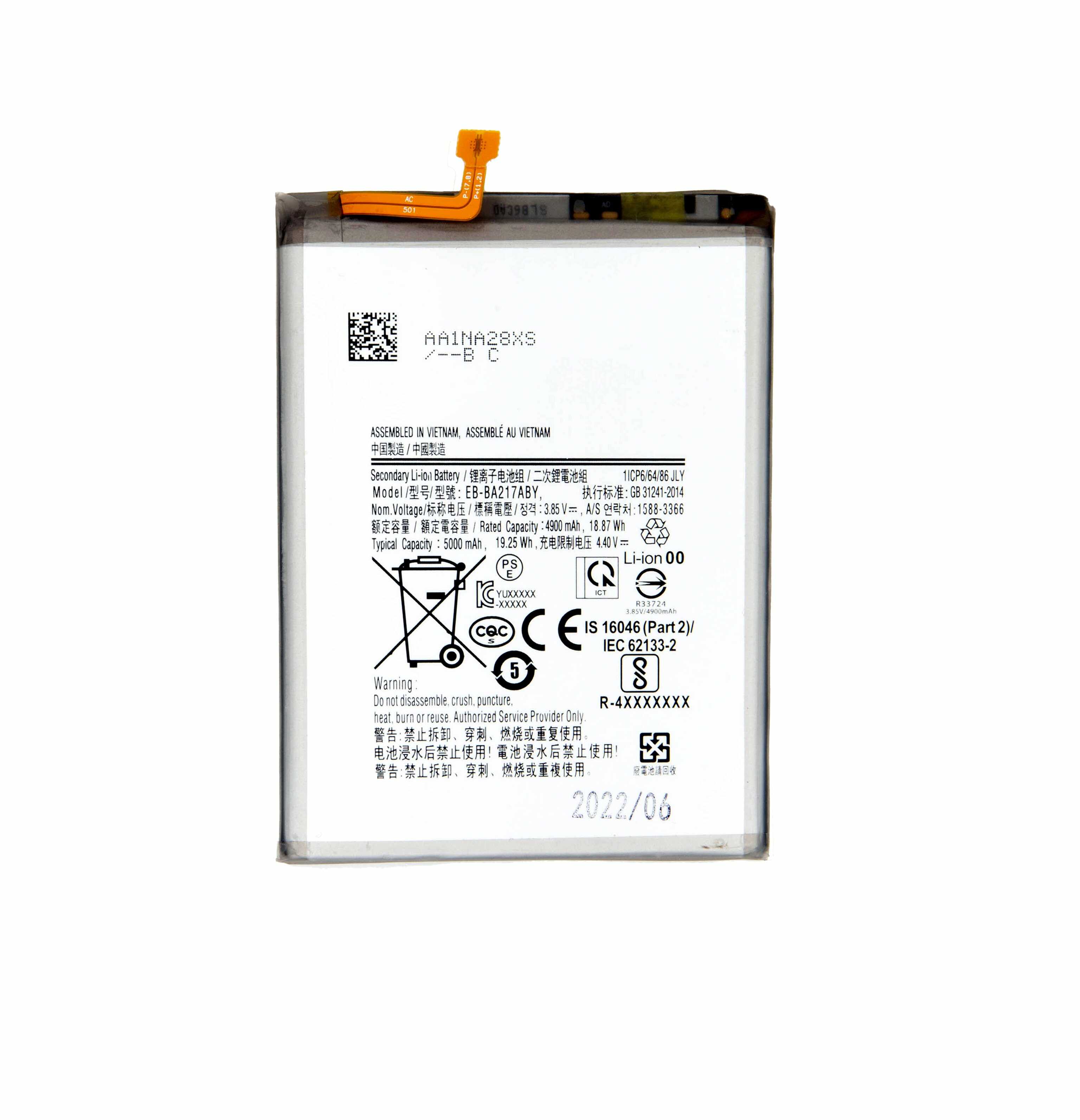 Samsung A21s baterie EB-BA217ABY Li-Ion 5000mAh (OEM) 8596311187599