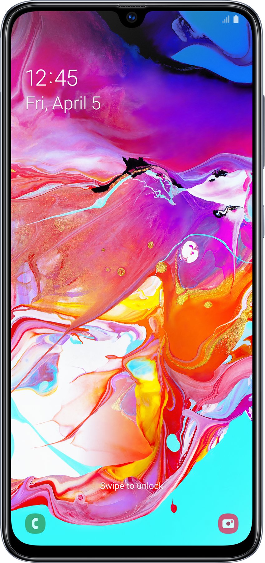 Samsung Galaxy A70 - Smartphone - dual-SIM - 4G LTE - 128 GB - microSDXC slot - GSM - 6.7" - 2400 x SM-A705FZWUXEZ
