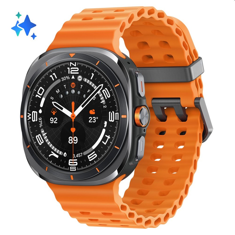 Samsung Galaxy Watch Ultra/47mm/Titanium Gray/Sport Band/Orange SM-L705FDAAEUE