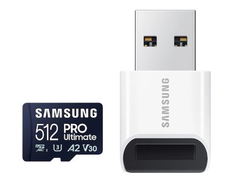 Samsung micro SDXC 512GB PRO Ultimate +USB adaptér MB-MY512SB/WW