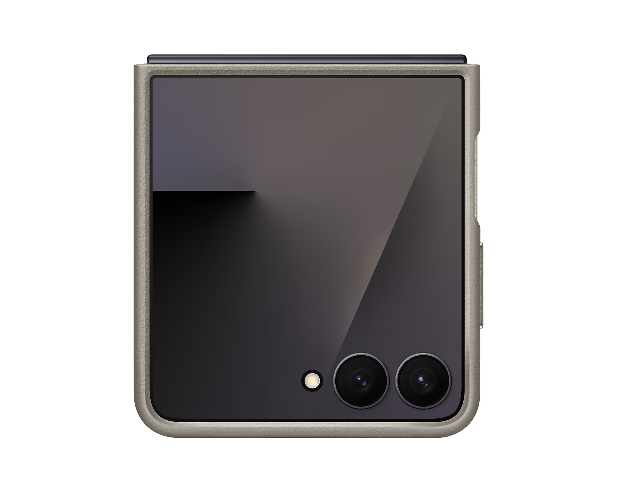 Samsung Ochranný kryt z veganské kůže Flip7 Taupe EF-VF766PJEGWW