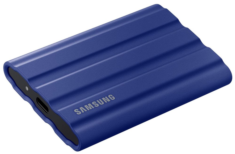 SAMSUNG Portable SSD T7 Shield 2TB / USB 3.2 Gen 2 / USB-C / Externí / Modrý MU-PE2T0R/EU