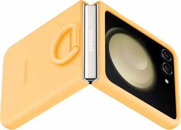 Samsung Silikonový kryt s držákem na prst pro Galaxy Z Flip5 Apricot EF-PF731TOEGWW