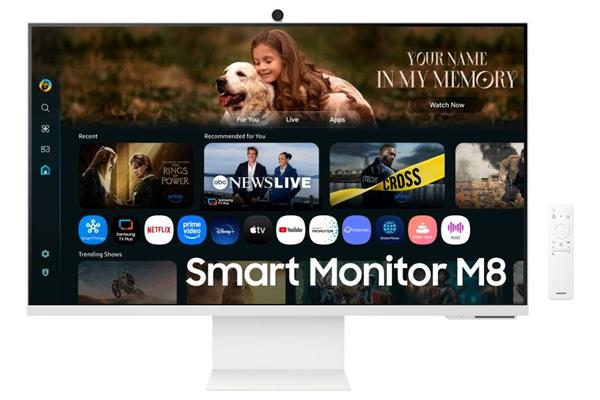 Samsung Smart Monitor M8 (M80F) 32" LED VA 3840x2160 Mega DCR 4ms 400cd HDMI USB(65W) Wifi pivot biely LS32FM801UUXDU