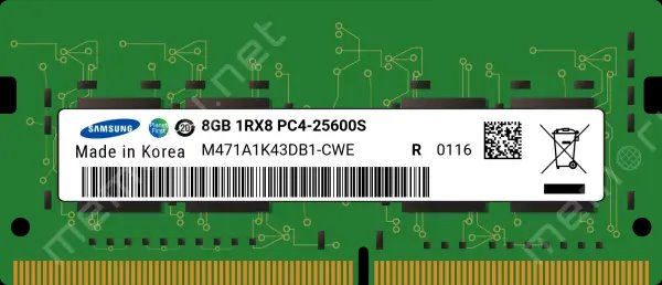 Samsung SODIMM DDR4 8GB 3200MHz, CL22, 1R x8, M471A1K43EB1-CWE