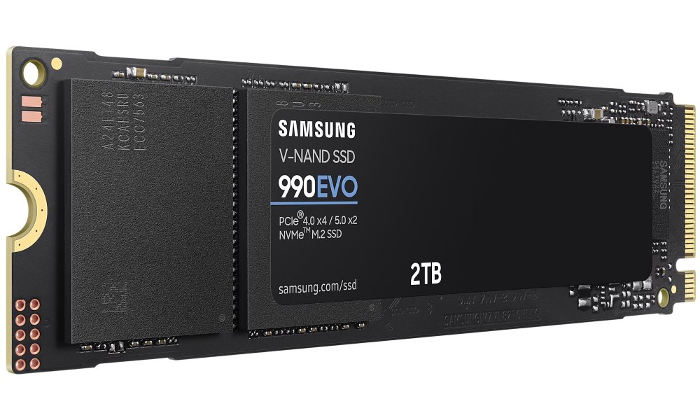 Samsung SSD 990 EVO Series 2TB M.2 PCIe, r5000MB/s, w4200MB/s MZ-V9E2T0BW