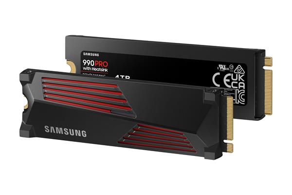 Samsung SSD 990 PRO Series 4TB M.2 PCIe, r7450MB/s, w6900MB/s, s chladičom MZ-V9P4T0GW