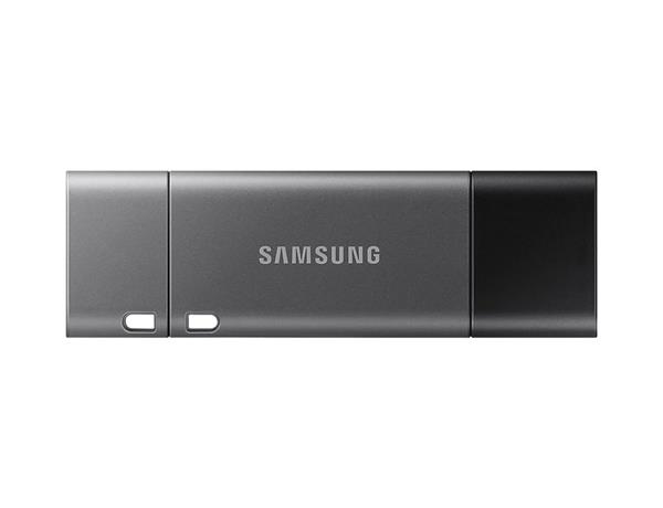 Samsung USB flash disk, 3.1, 256GB, DUO Plus, šedý, MUF-256DB/EU, s krytkou, odnímateľná redukcia n