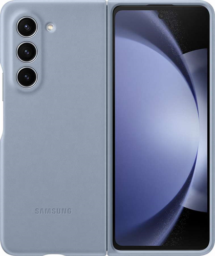 Samsung Zadní kryt z eko kůže pro Galaxy Z Fold5 Blue EF-VF946PLEGWW