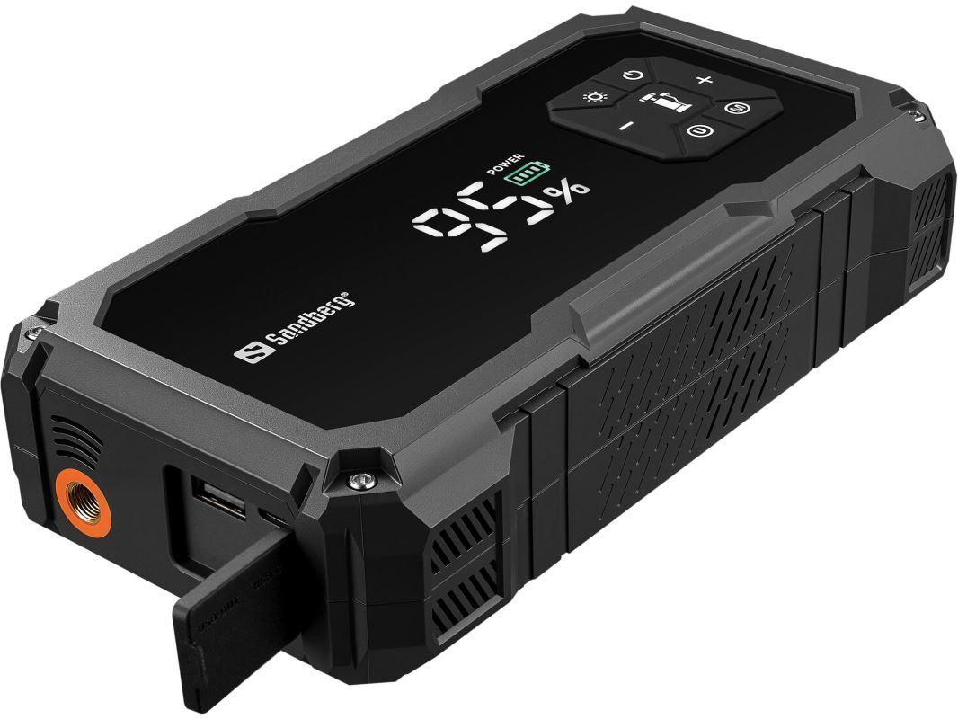 Sandberg Car Jumpstarter TirePump Powerbanka 10000 mAh, černá 5705730421211