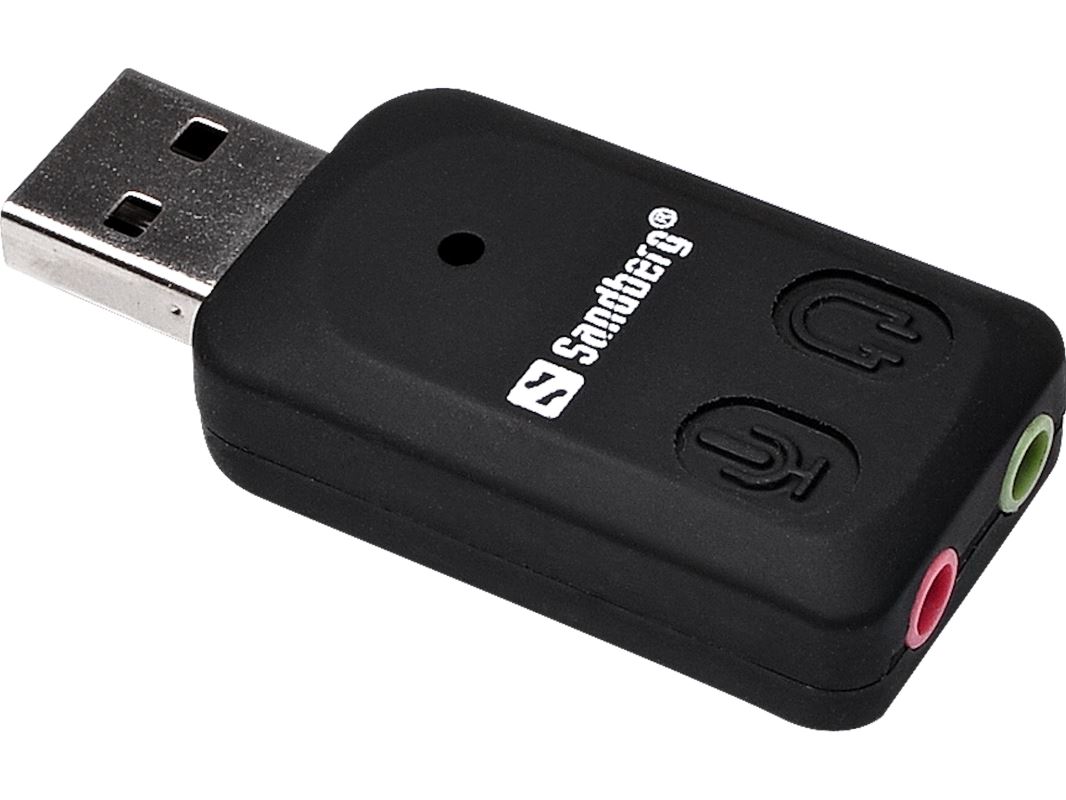 Sandberg externá zvuková karta, USB > Sound Link, čierna 133-33