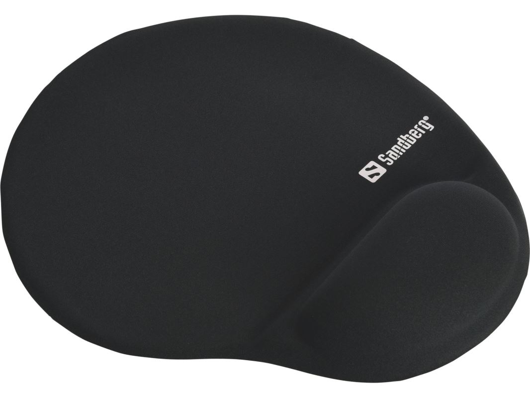 Sandberg Gel Mousepad with Wrist Rest, podložka pod myš s gelovou opěrkou zápěstí, černá 5705730520235
