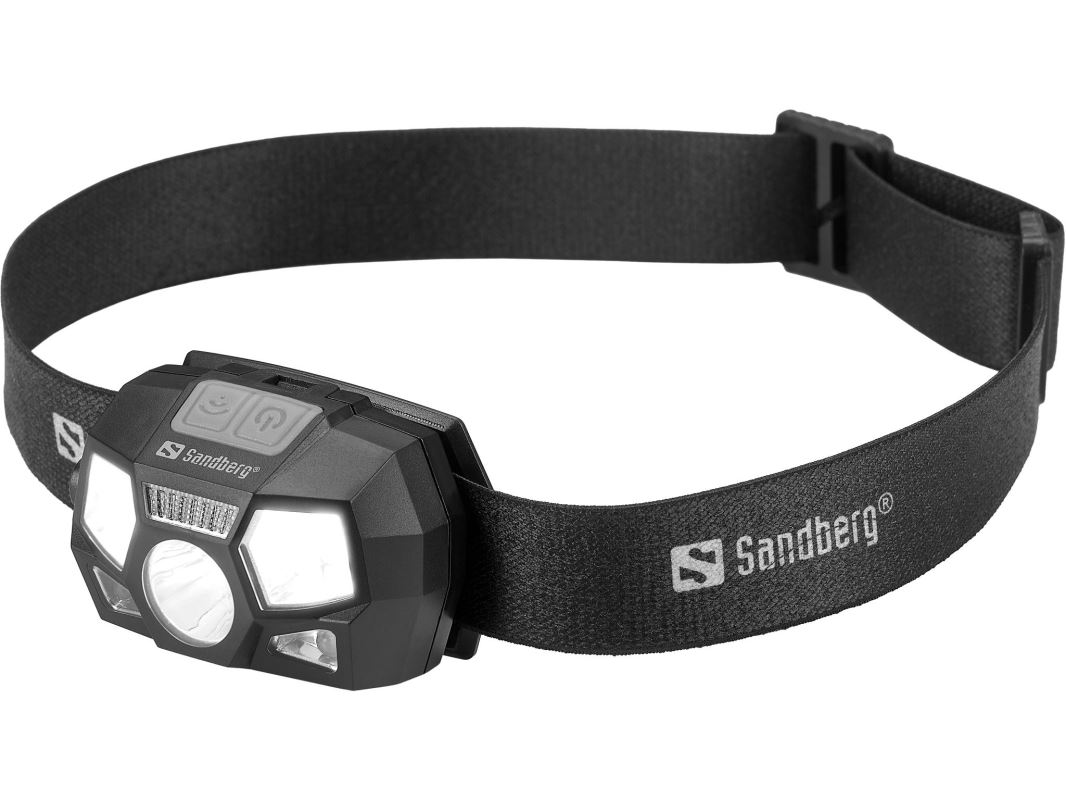 Sandberg Headlamp 5in1 Recharge Sensor, čelovka s pohybovým senzorem, černá 5705730421105