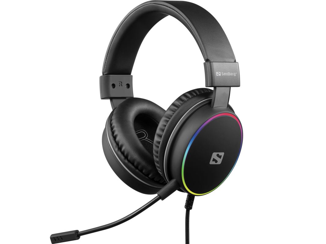 Sandberg herní sluchátka HeroBlaster, USB-A Headset s mikrofonem, černá 5705730126482