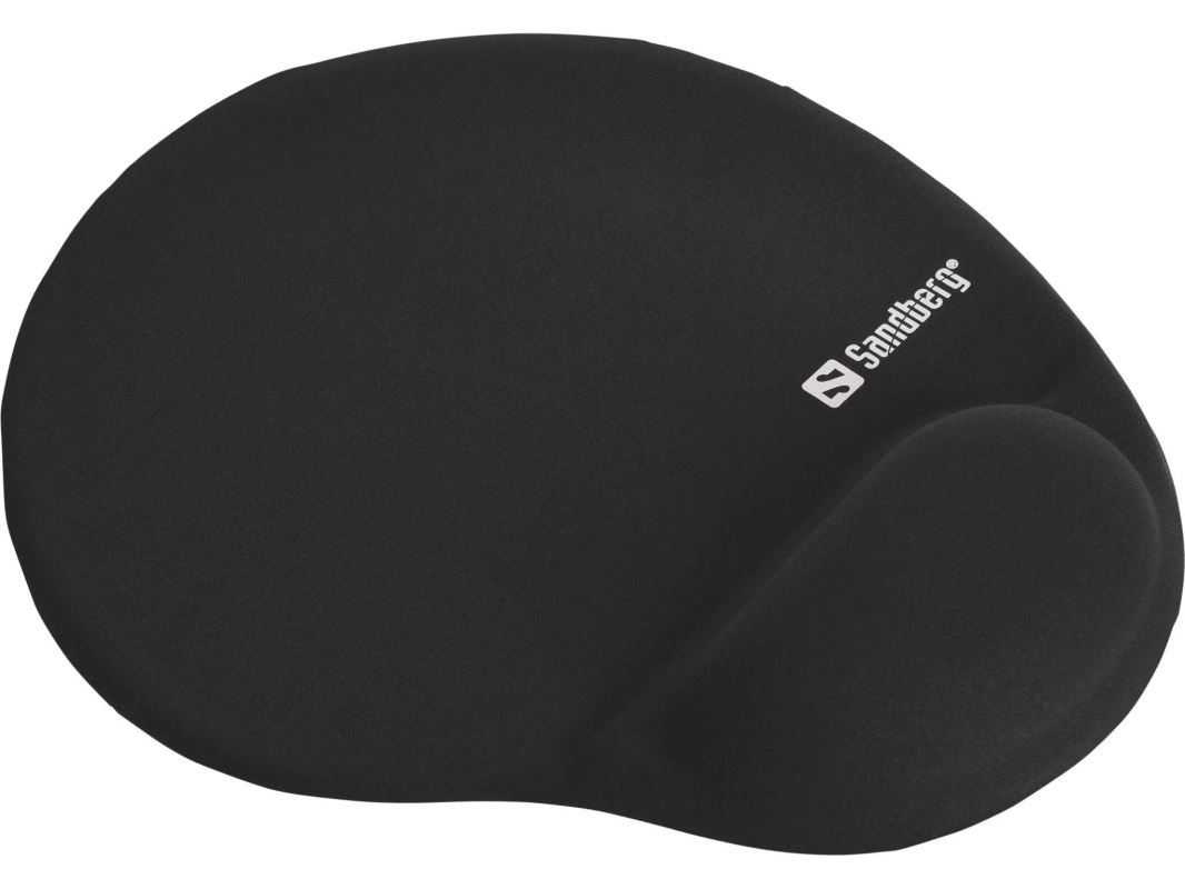 Sandberg Memory Foam Mousepad Round, podložka pod myš s opěrkou zápěstí, černá 5705730520372