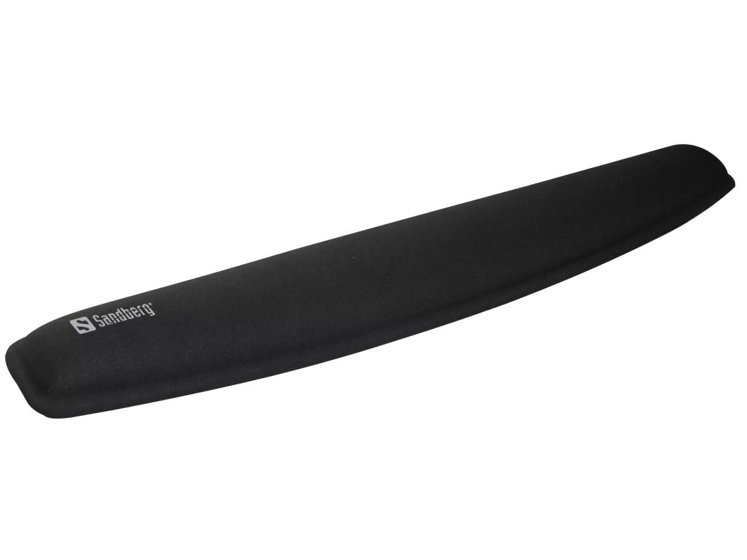 Sandberg Memory Foam Wrist Rest 48cm, Opěrka zápěstí z paměťové pěny ke klávesnici, černá 5705730520396