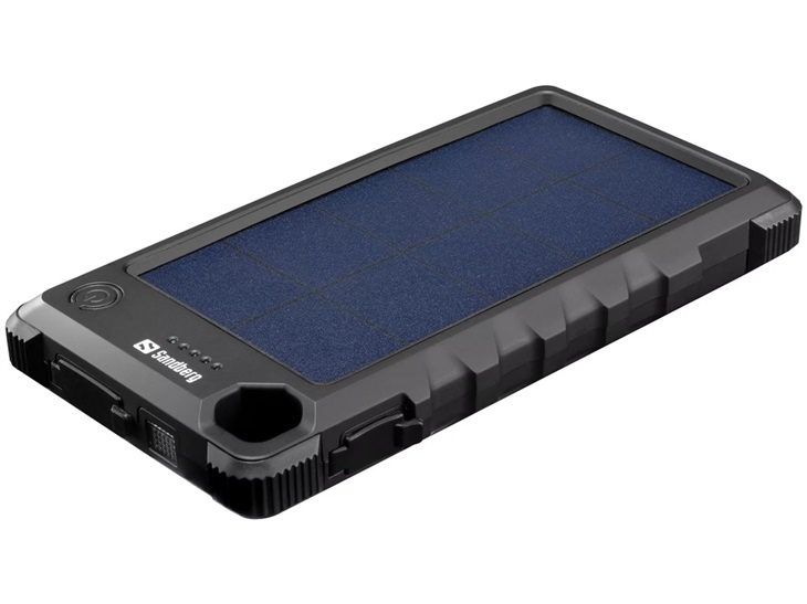 Sandberg Outdoor Solar Powerbank 10000 mAh, solární nabíječka, černá 5705730420535