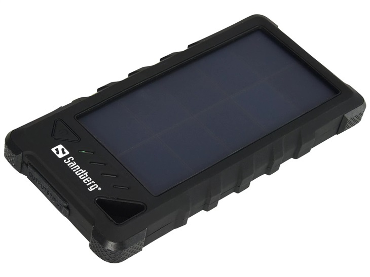 Sandberg přenosný zdroj USB 16000 mAh, Outdoor Solar powerbank, pro chytré telefony, černý 5705730420351