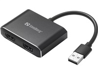 Sandberg redukce USB-A -> 2x HDMI 134-35