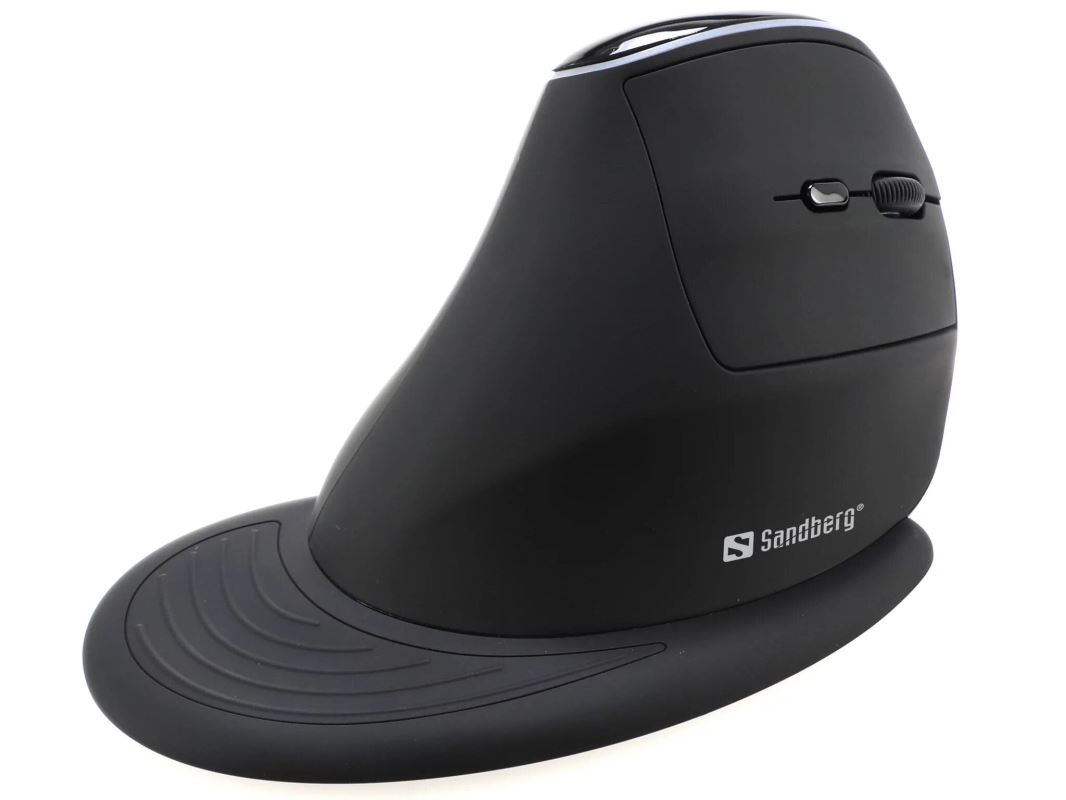 Sandberg Wireless Vertical Mouse Pro, Bezdrátová vertikální myš, černá 5705730630132