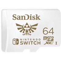 SanDisk 64GB microSDXC Card for Nintendo Switch (R:100/W:90 MB/s, UHS-I, V30, U3, C10, A1) licensed P SDSQXAT-064G-GNCZN