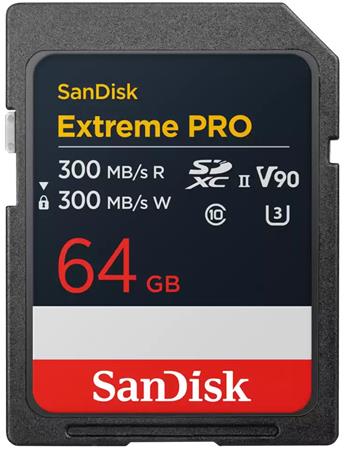SanDisk Extreme PRO, 64GB SD UHS-II (V90) SDSDXDM-064G-GN4IN