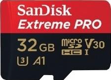 SANDISK EXTREME PRO microSDHC 32GB 100/90 MB/s A1 C10 V30 UHS-I U3 SDSQXCG-032G-GN6MA